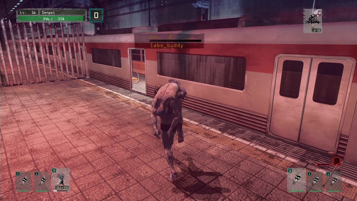 LET IT DIE Tokyo Death Metro raid beside a subway train
